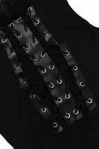 Metal Strap Sheer Gothic Dress