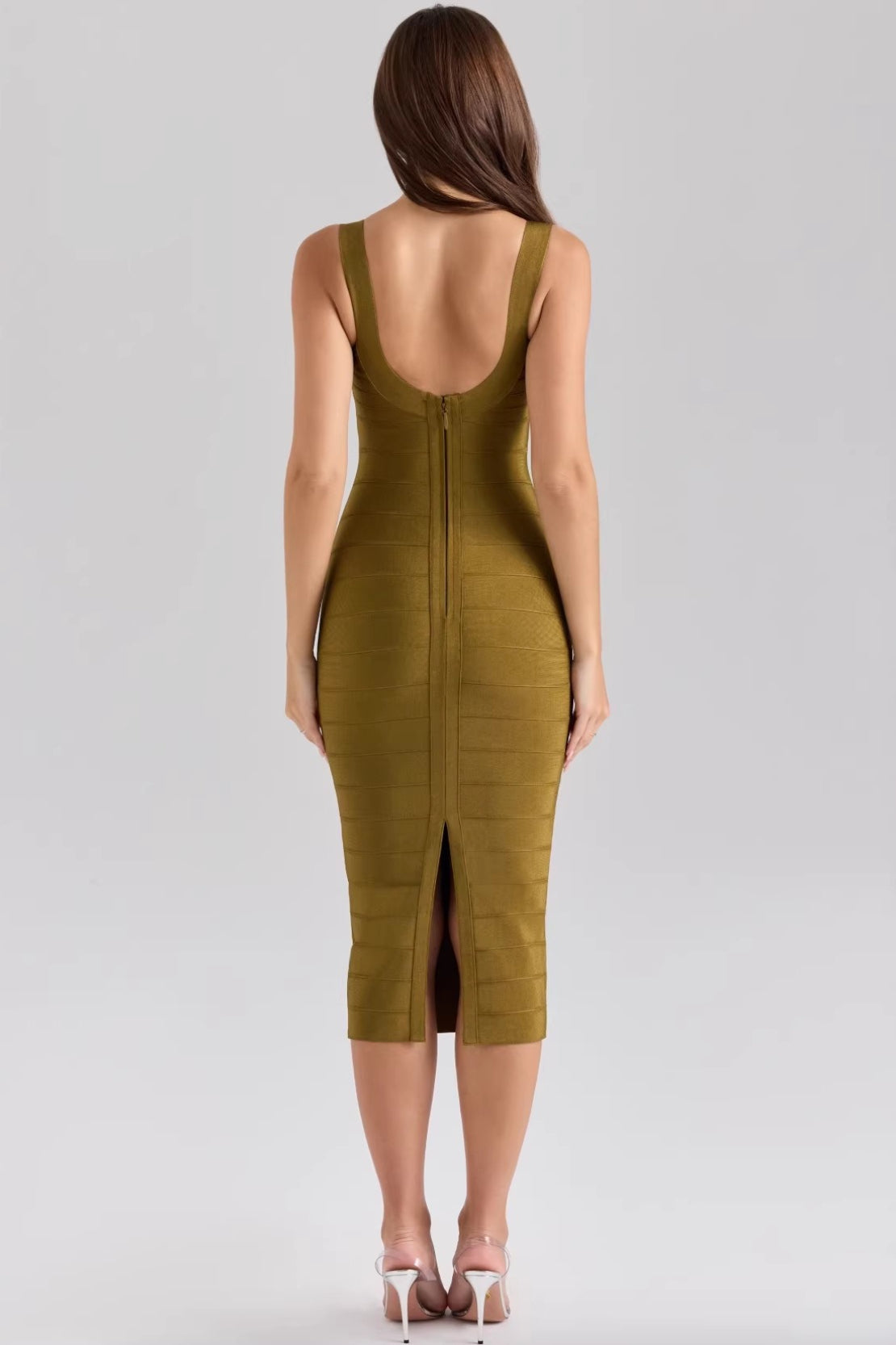 Sexy Scoop Neck Stretch Bodycon Formal Dress