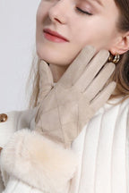 Fleece Lined Checkered Touchscreen Gloves