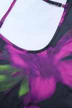 Open-Back Floral Maxi Party Dress