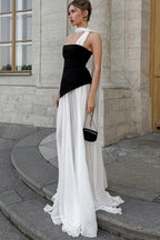 Elegant Ruffled Flowy Maxi Dress