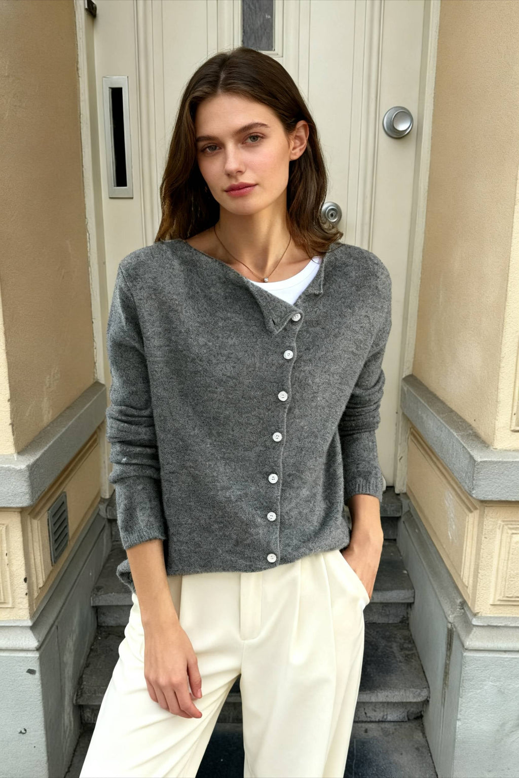 Elegant Button Knit Cardigan