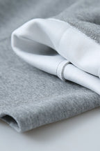 Relaxed Fit Curved Hem Thermal Knit Pants