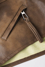 Y2K Low Waist Leather Skinny Shorts