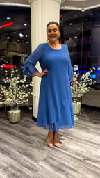 chiffon solid color loose dress