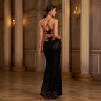 V-neck sequined slim-fit banquet mermaid evening dress