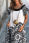 One-shoulder loose holiday beach dress