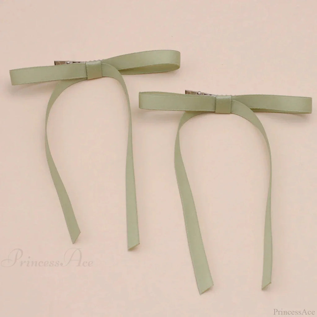 Fabric Ribbon Bow Top Clip Hair Accessory