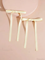 Fabric Ribbon Bow Top Clip Hair Accessory
