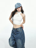 Cross Neck Crop Top