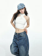 Cross Neck Crop Top