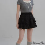 Fairycore White Lace Patchwork Layered Skirt