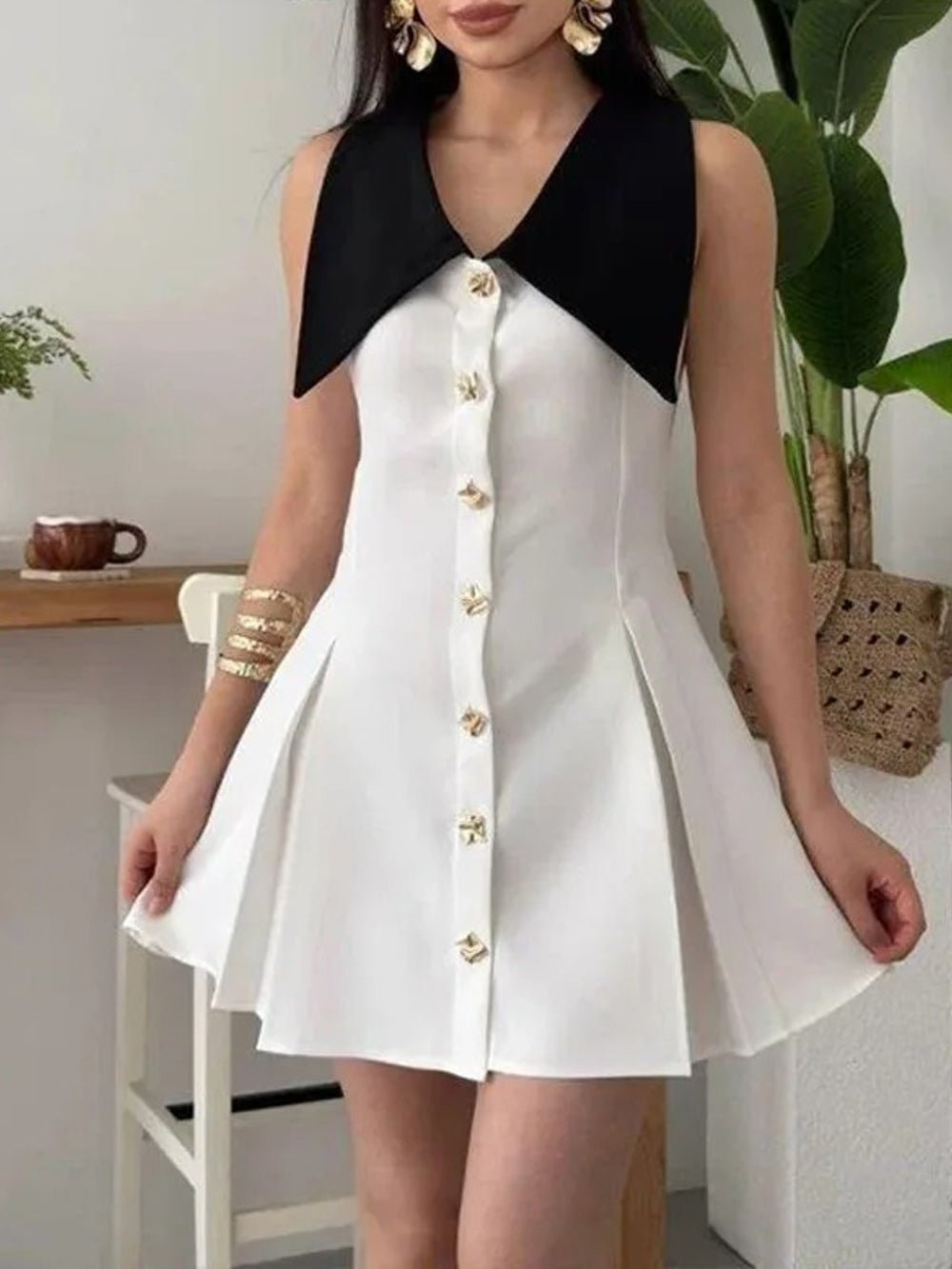 Faith Single Breasted Mini Dress