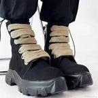 Fall Motorbike Dark Platform Rock Boot