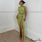 Fashion Asymmetric Sleeveless Maxi Dress