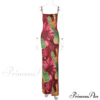 Fashion Backless Slip Maxi Dress