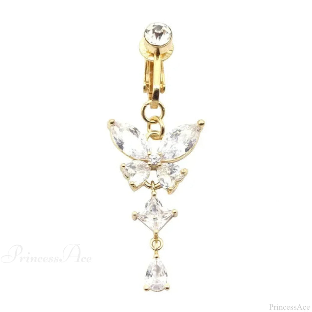 Fashion Butterfly Gothic Fake Belly Ring