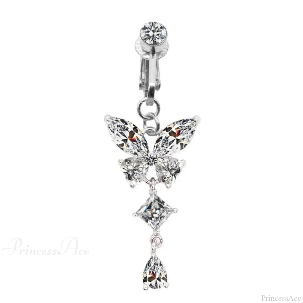 Fashion Butterfly Gothic Fake Belly Ring