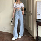 Fashion Cotton Cross Belt Jeans