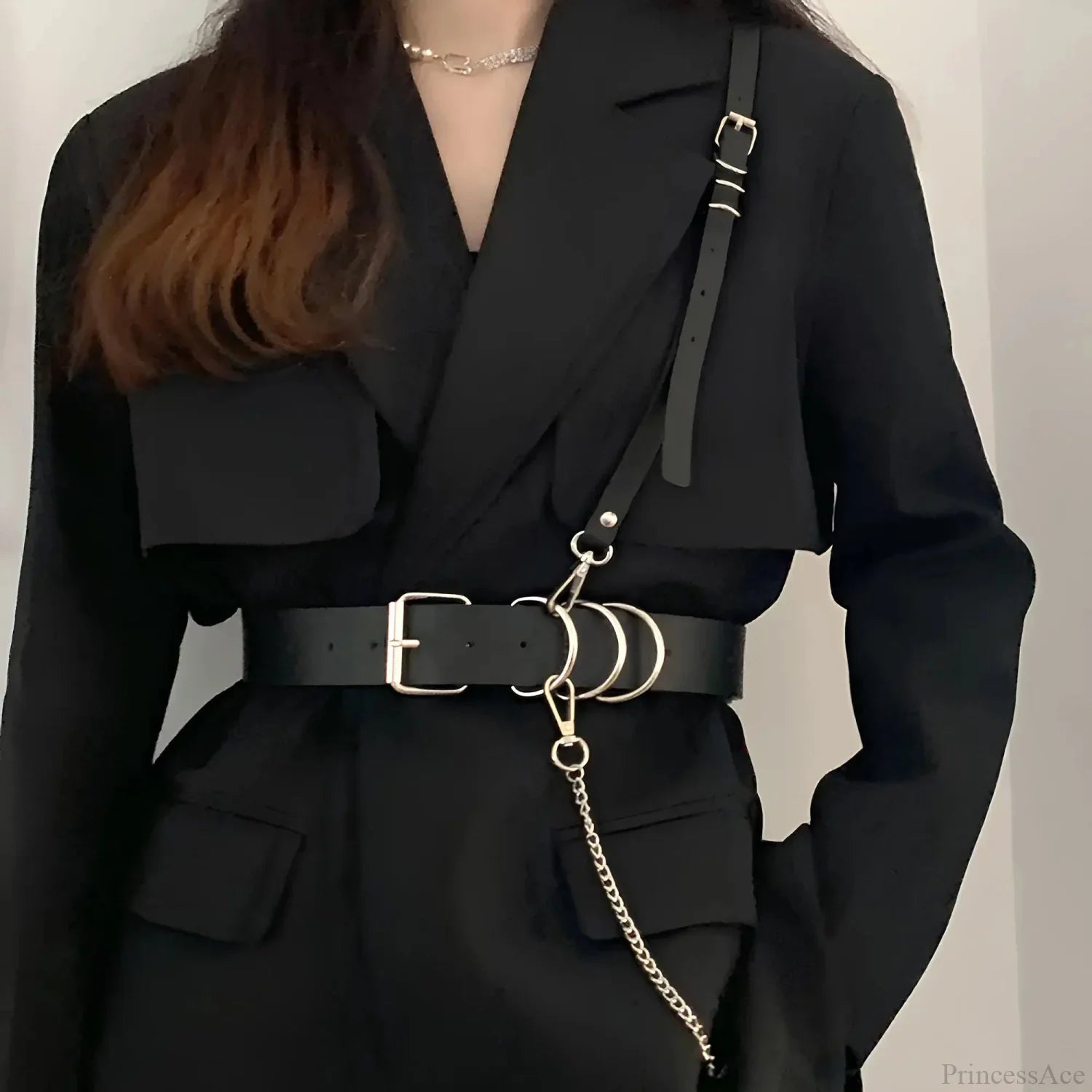 Fashion Dark Harness Waist Belt