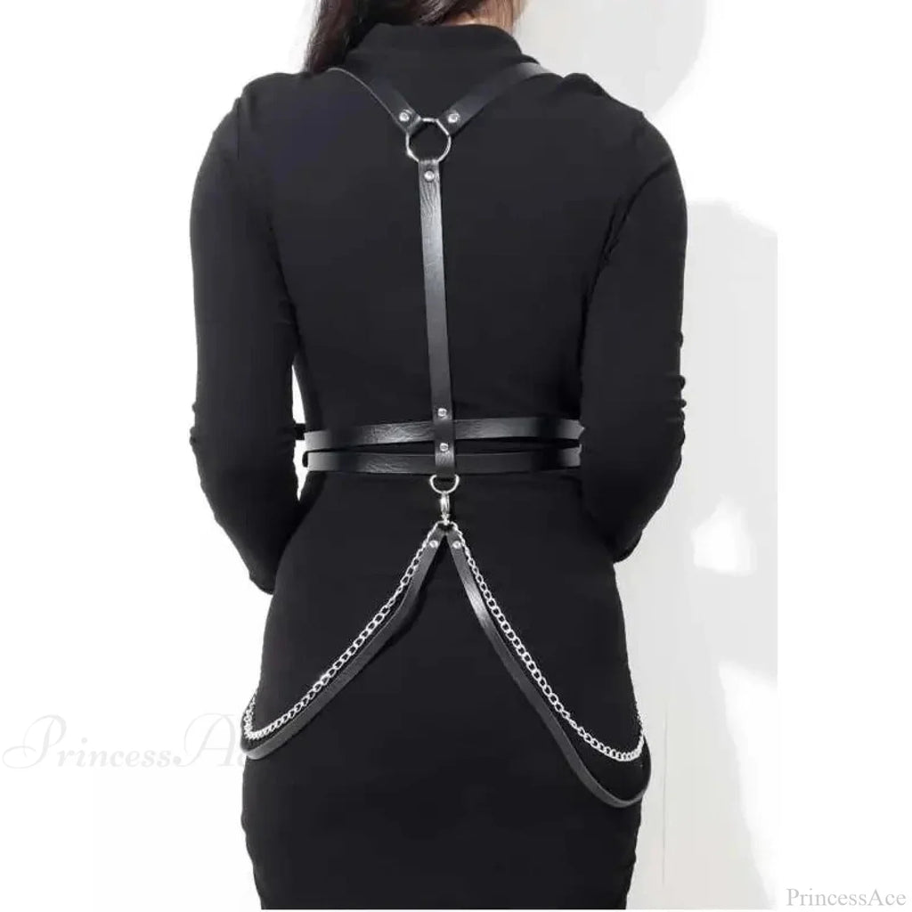 Fashion Dark Harness Waist Belt