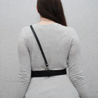 Fashion Dark Leather Waist Belt
