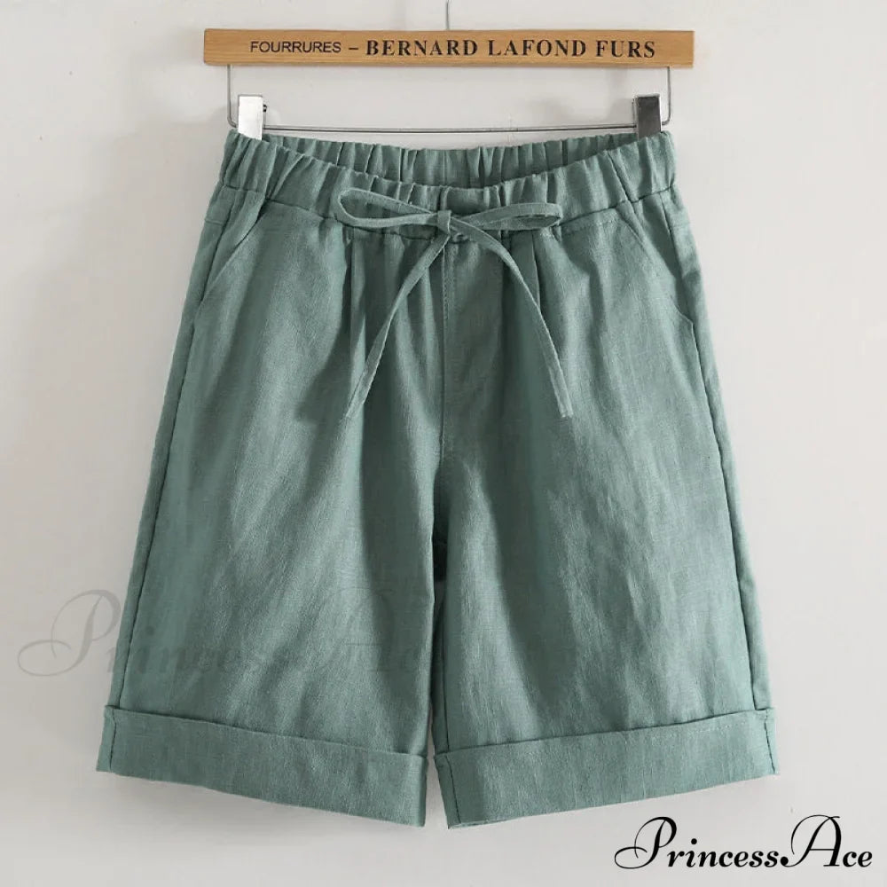 Fashion Elastic Waist Loose Shorts
