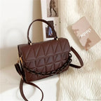 Fashion PU Leather Square Crossbody Handbag