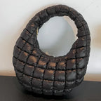 Fashion Quilted Puffer Cloud Pleated Shoulder Handbag