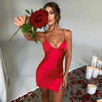 Fashion Sleeveless Mini Night Club Party Backless Y2K Clothes Streetwear Bodycon Dress