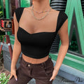 Fashion Slim Square Neck Tank Tops
