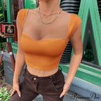 Fashion Slim Square Neck Tank Tops