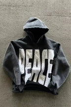 Fashion Trend Fleece Padded Zipper Hoodie