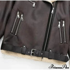 Faux Fur Stylish Double-sided Zipper Jacket