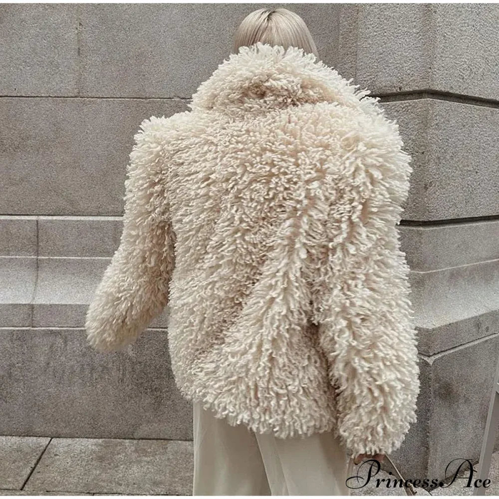 Faux Fur Stylish Fringe Coat