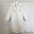Faux Fur Stylish Long Belted Coat
