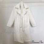 Faux Fur Stylish Long Belted Coat