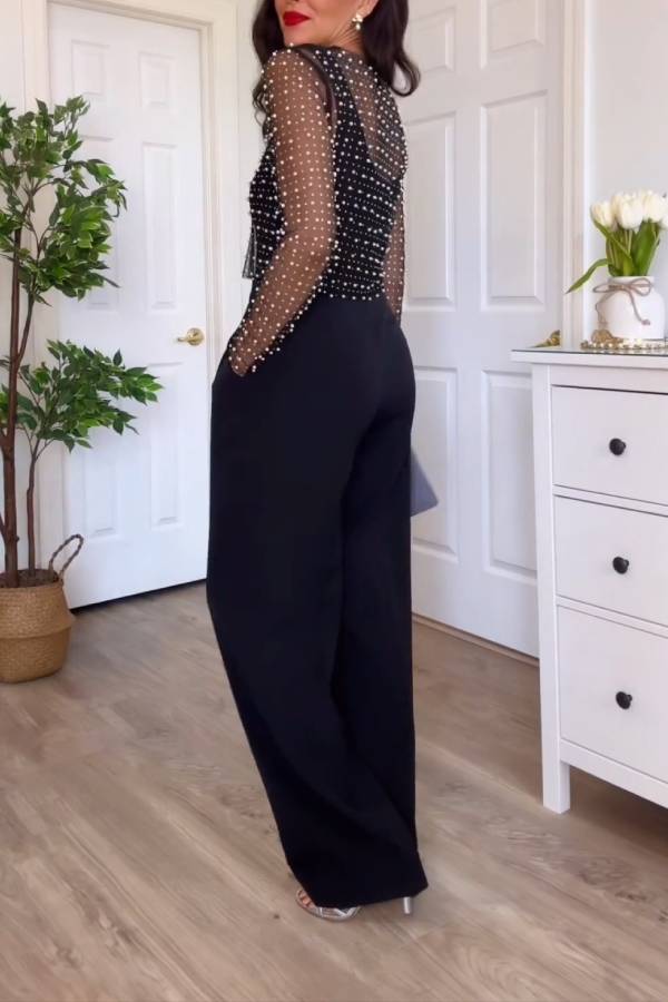 Timeless Pleated Wide-Leg Dense Silk Trousers