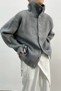 Ribbed Single Breasted Cardigan
