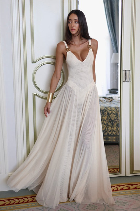 Elegant Sheer Resort ALine Slip Dress