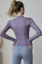 Chic Slim Fitted Professional Yoga Pilates Running Long Sleeve Jacket