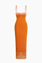 Thalassa Lace Trim Cami Midi Dress
