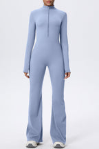 Zipper Cloud Soft Slim Long Sleeve Yoga Jumpsuit