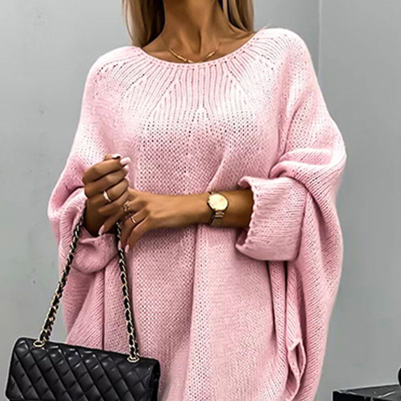 Elegant Knitted Cape Sweater