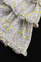 Strapless Off Shoulder Flared Floral Dress