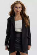 Lightweight Single Button Draped Blazer