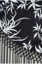 Printed Tassel Patchwork Midi Dress