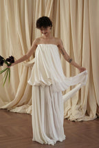 Minimalist Loose Elegant Flowy Reception Dress