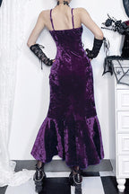 Elegant Ruffled Gothic Dress