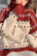 Christmas Red Turtleneck Sweater